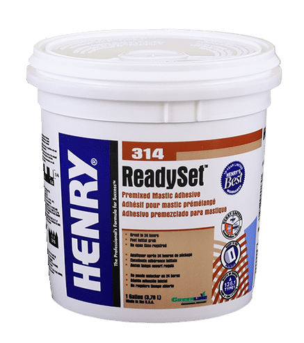 Henry 314 Ready Set Gallon Premixed Mastic Adhesive