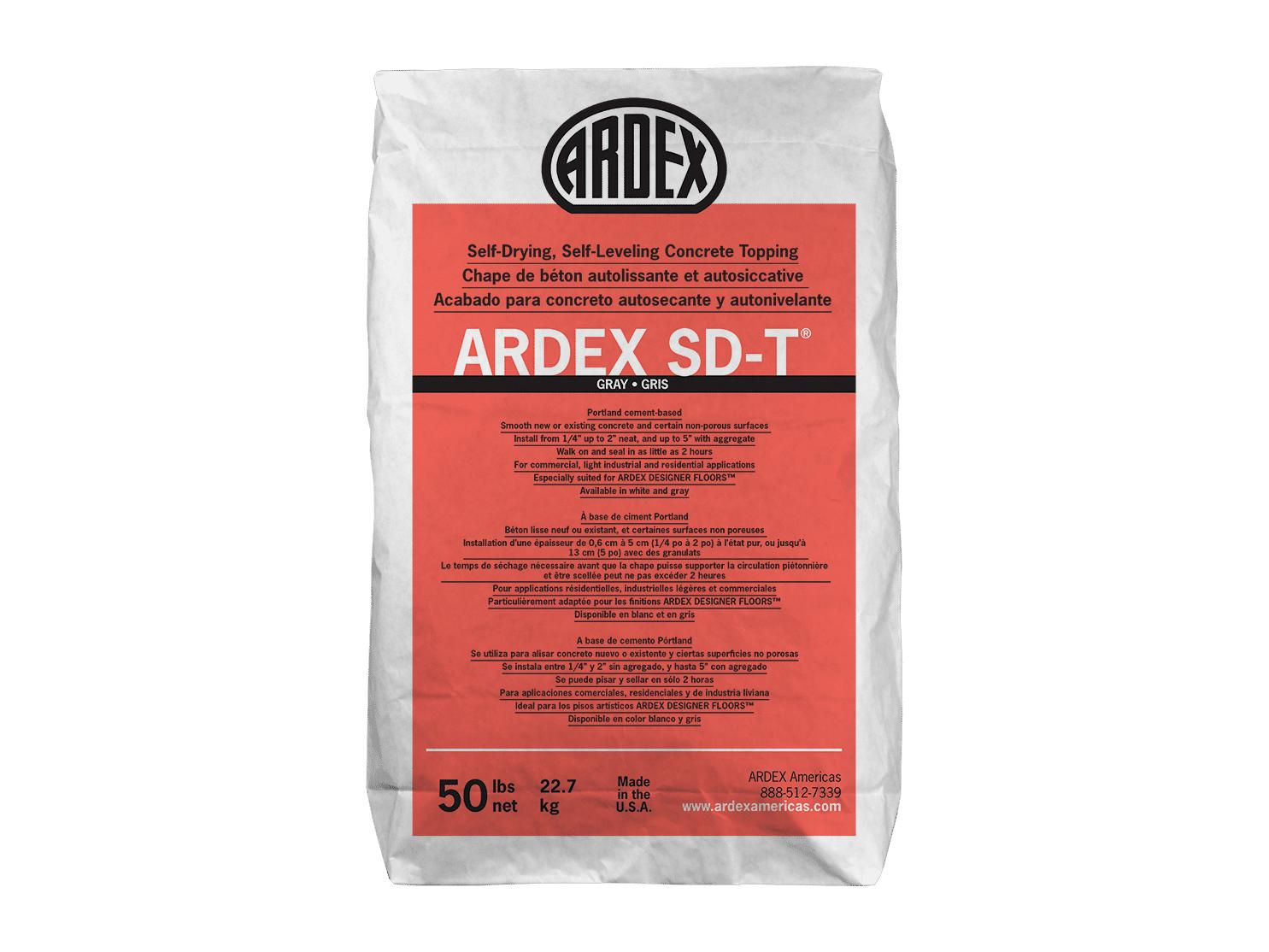 SD-T Self-Drying Self-Leveling Concrete Topping, Gray - 50 lb