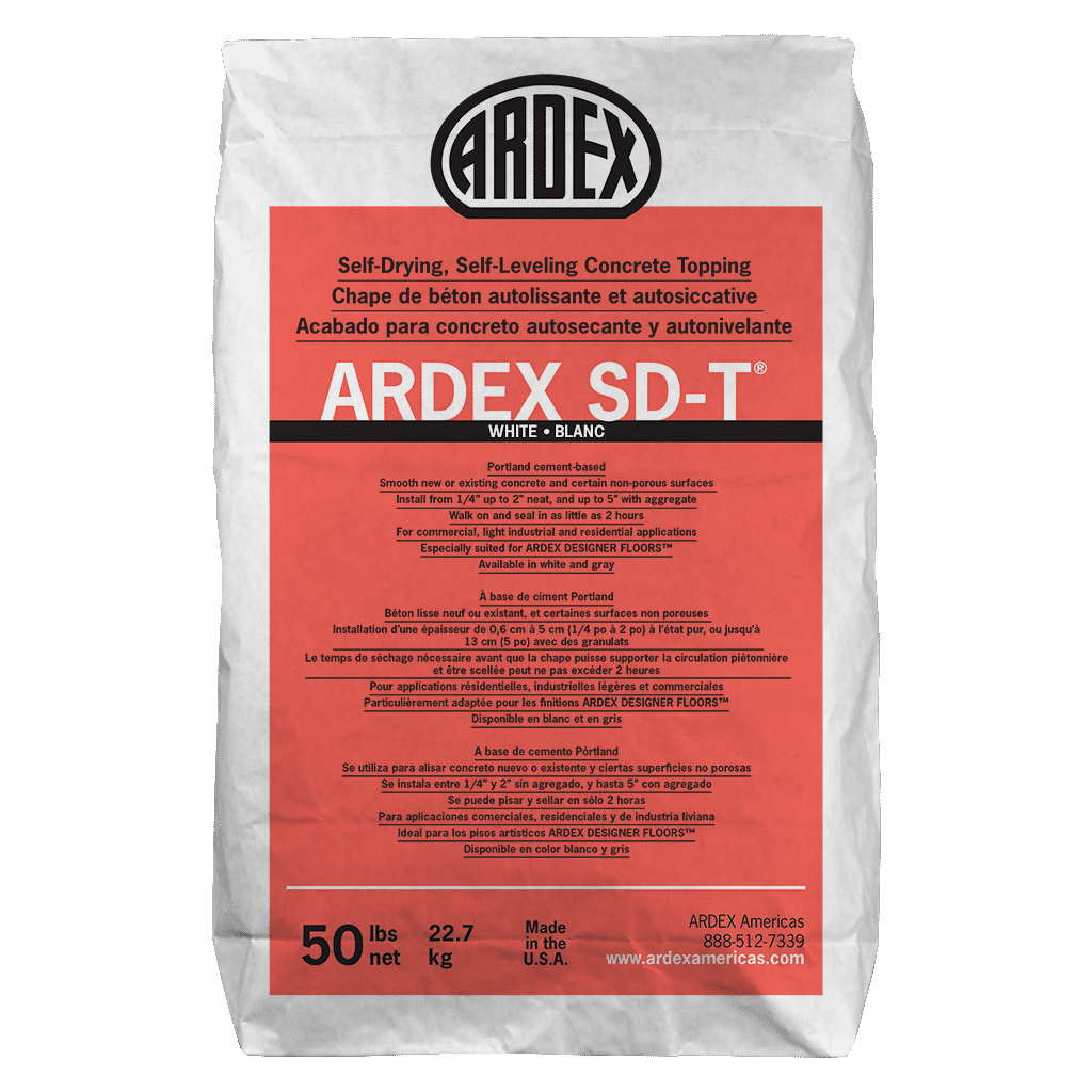 SD-T Self-Drying Self-Leveling Concrete Topping, White - 50 lb