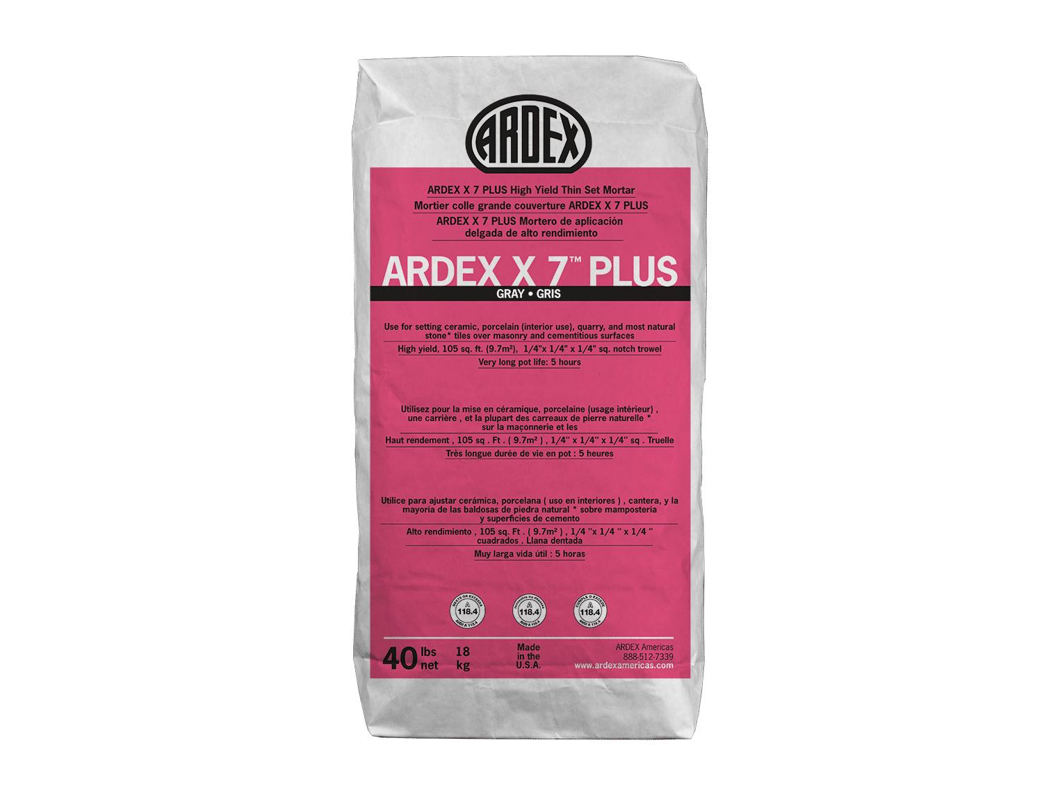 Ardex X5 Flexible Tile Mortar - Gray, 40 Lb Bag, For Large Format Tile & Stone