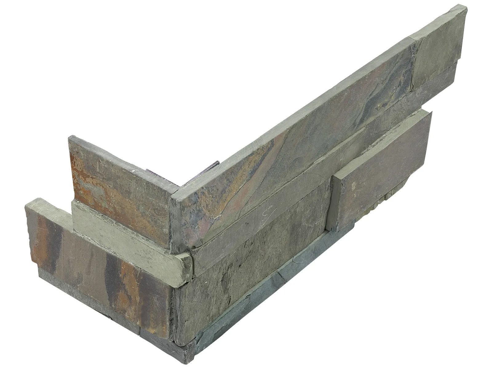 Tile Molding Inside/Outsite Corner Ledger Stone Quartzite Spliface Indian Coast - 6" x 18" - 13/16 (20mm)