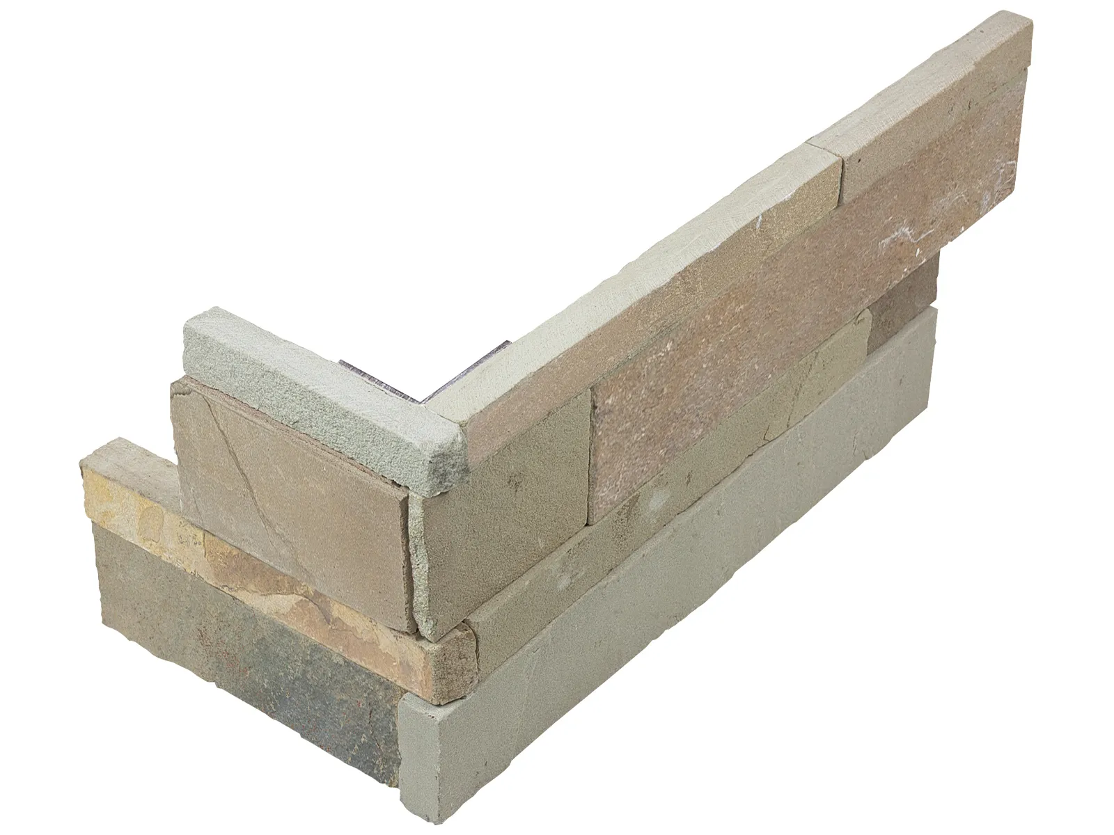 Tile Molding Inside/Outsite Corner Ledger Stone Limestone Spliface African Dune - 6" x 18"