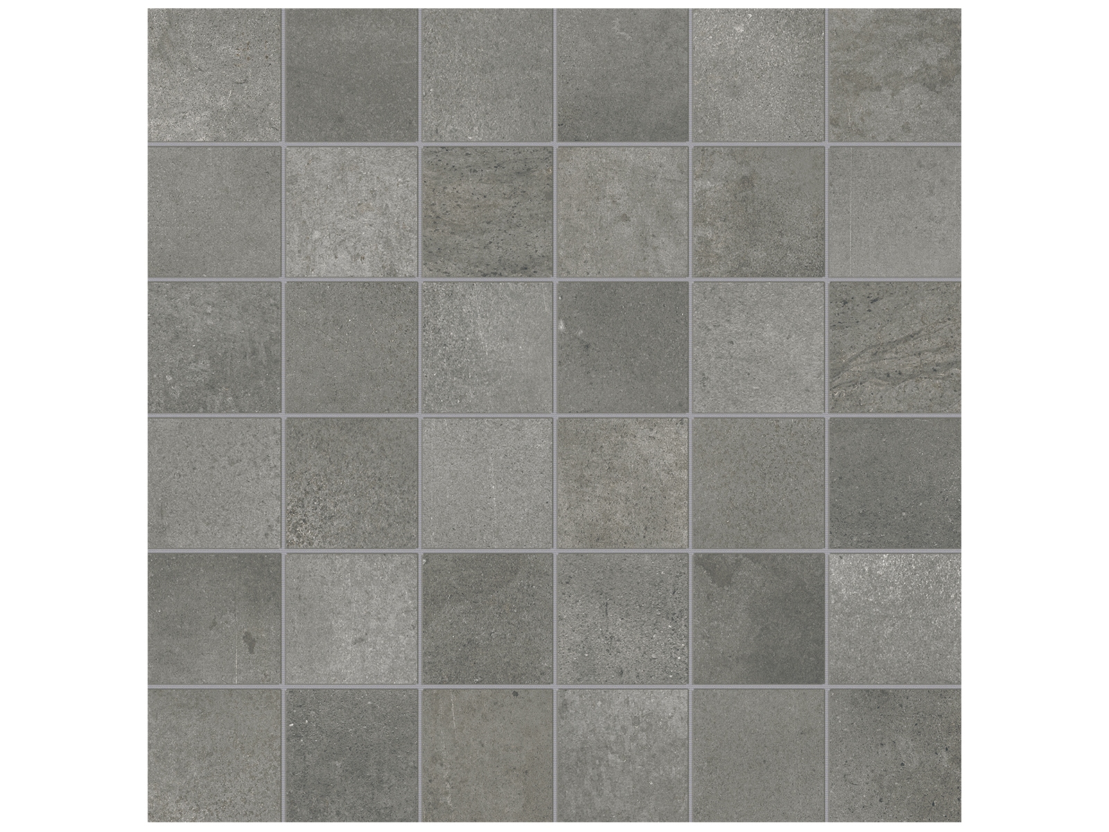 Mosaic Chevron Ceraforge Titanium Matte 12" x 12"