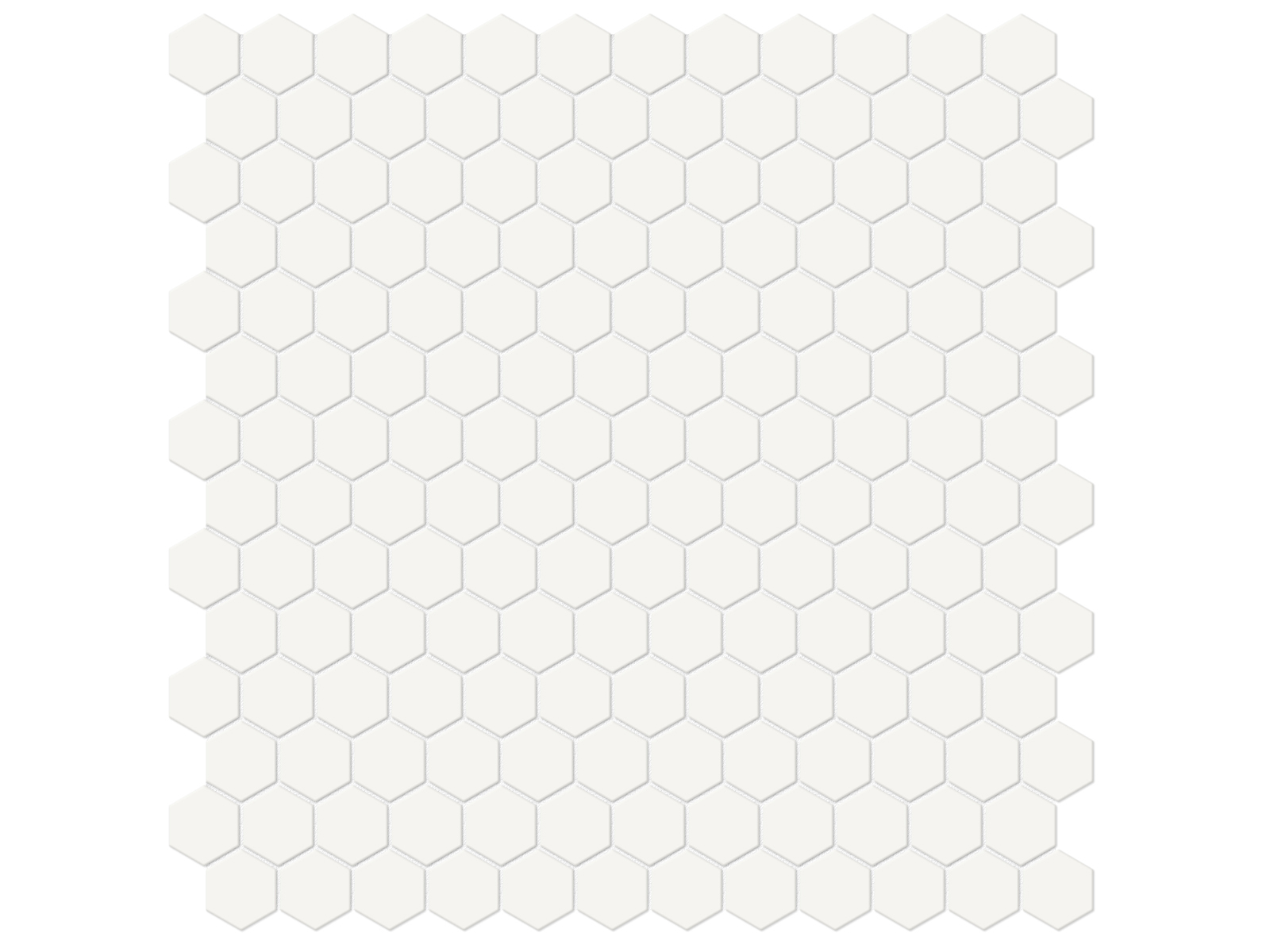Mosaic Hexagon Soho Canvas White Matte 12" x 12"