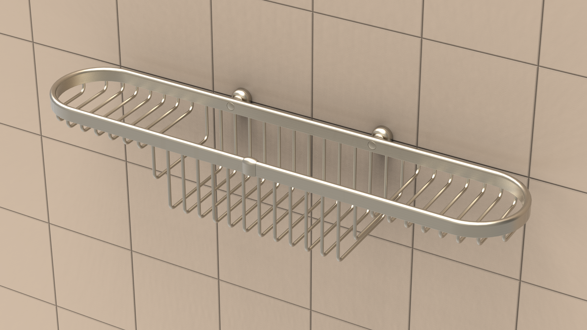 Combination Basket Promessa Series Brushed Nickel With Wall Anchor