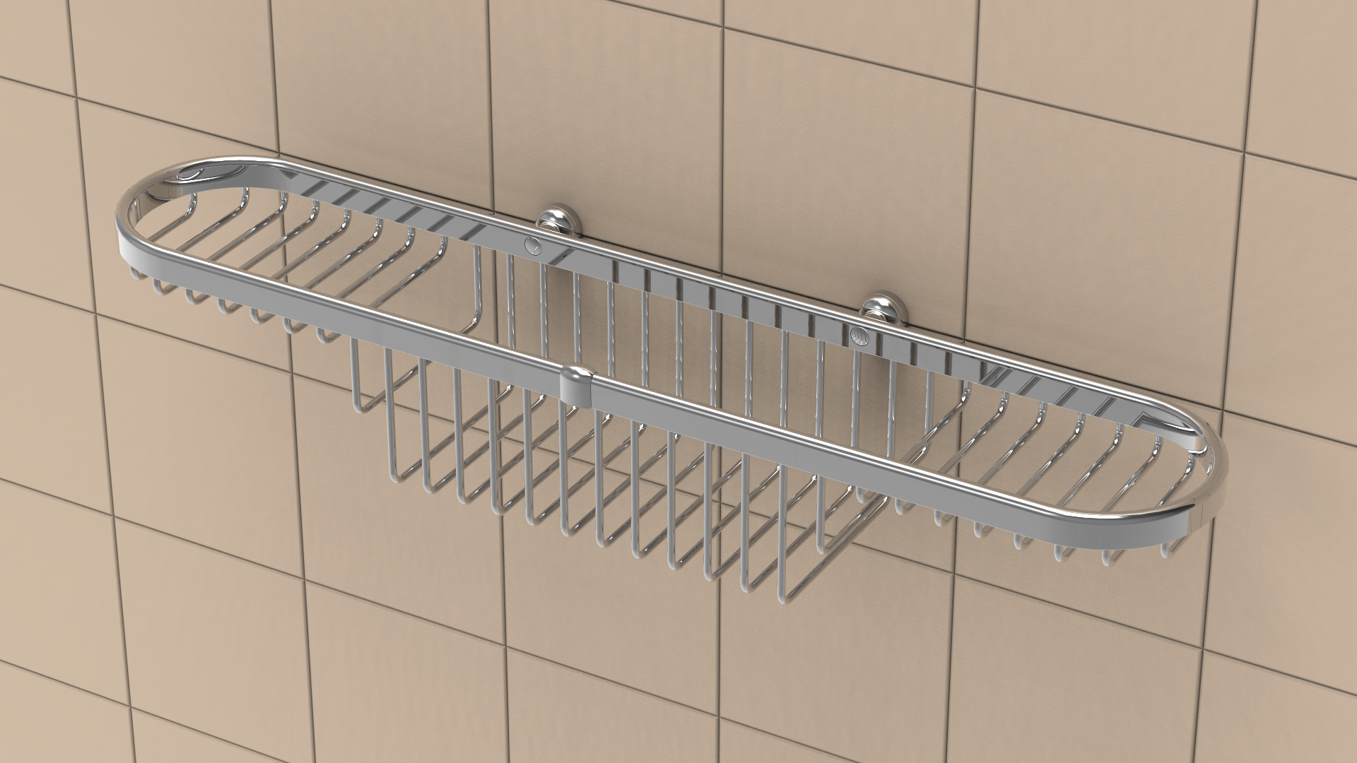 Combination Basket Promessa Series Polished Chrome With Wall Anchor