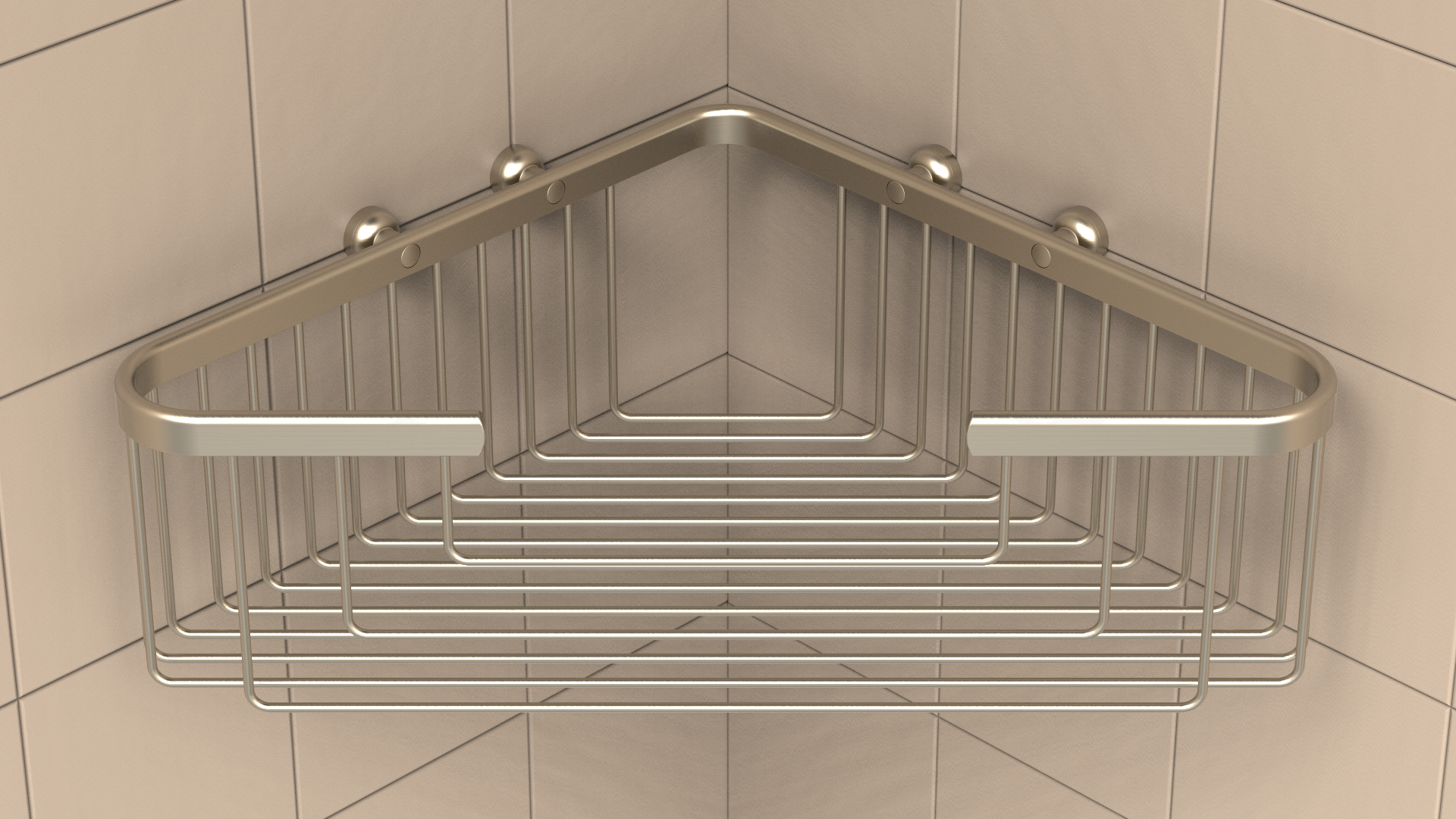Extra Deep Corner Soap Basket Promessa Series Brushed Nickel