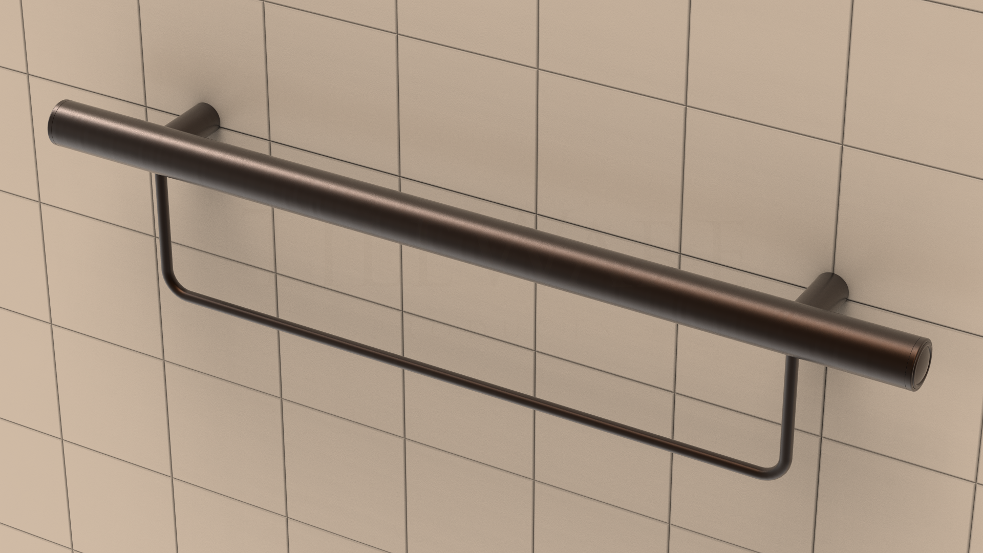 Combination Straight Grab Bar Victoria Series ADA Oil Rub Bronze Traditional 24"