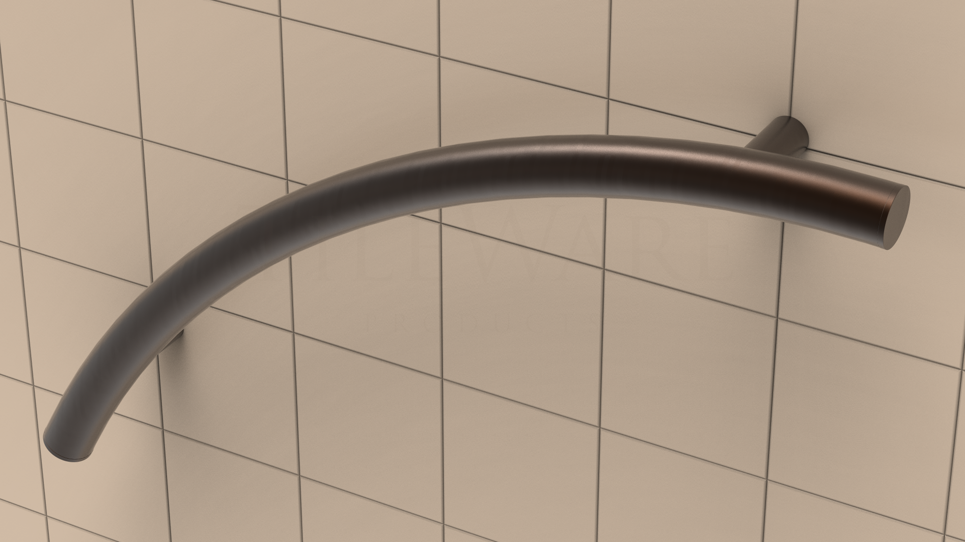 Curved Grab Bar Victoria Series ADA Oil Rub Bronze Contemporary 24"