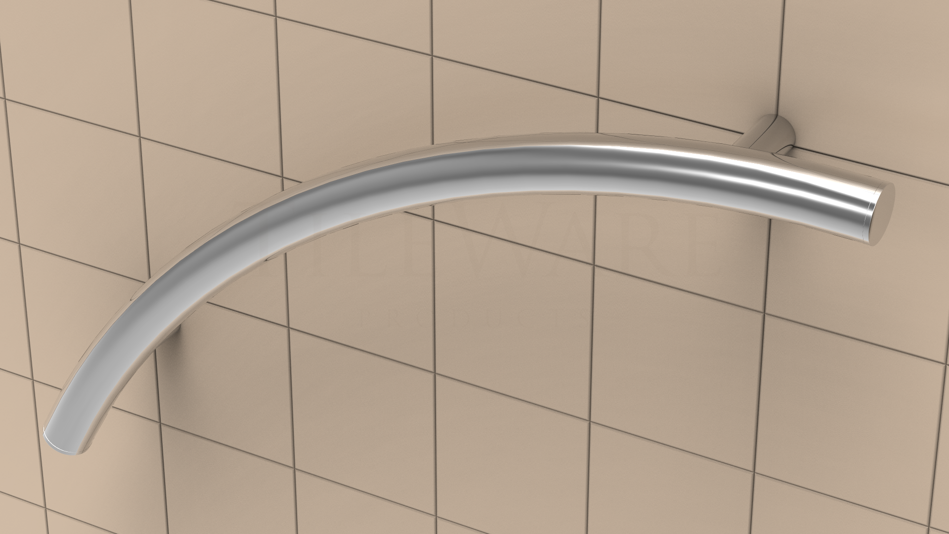 Curved Grab Bar Victoria Series ADA Polished Chrome Contemporary 24" 