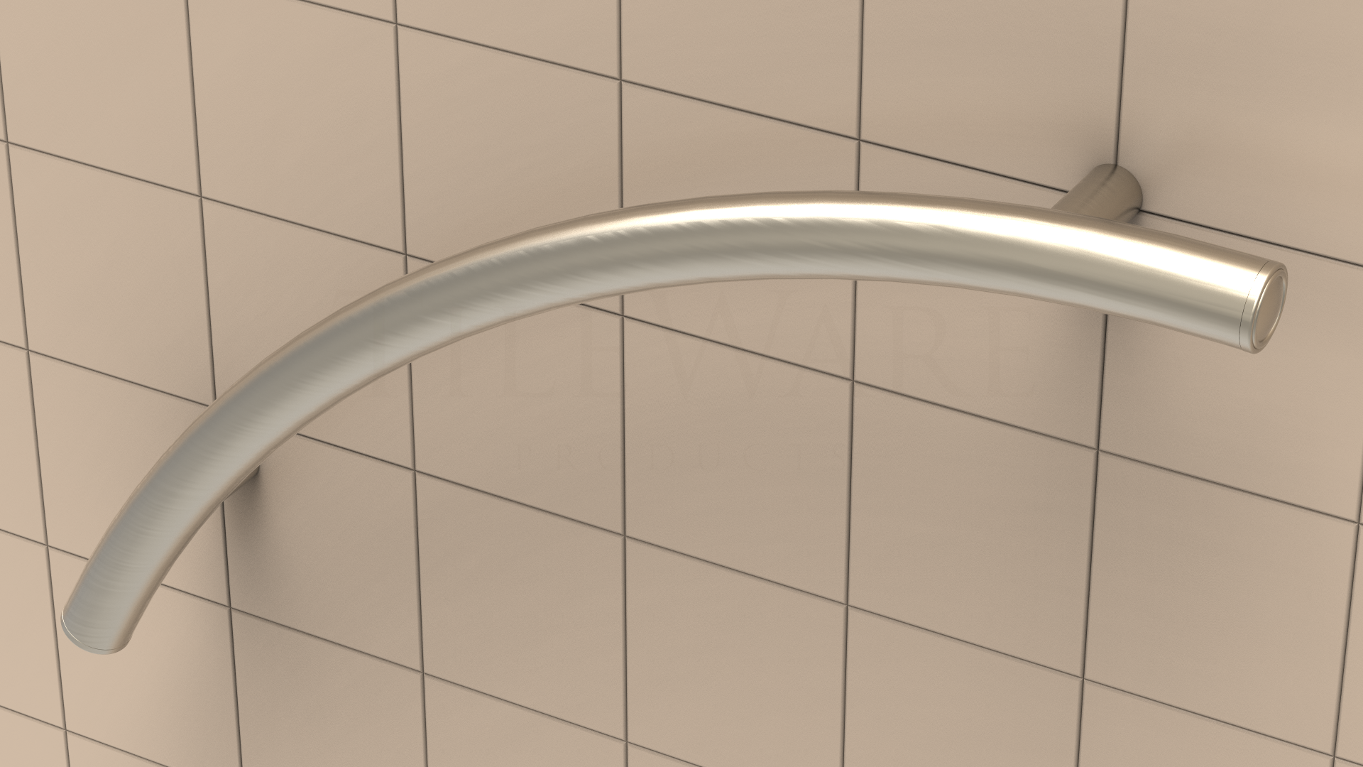 Barre d'appui courbée Victoria Series ADA Nickel brossé traditionnel 24"