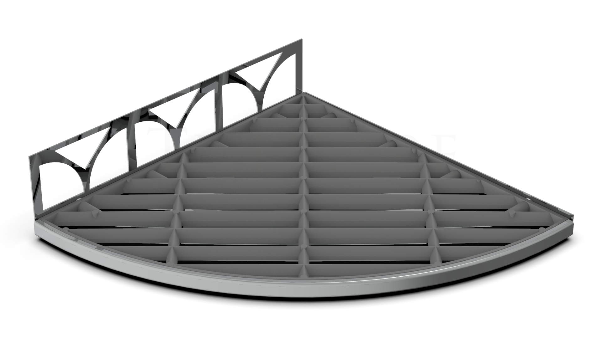 Claddy-T Shelf Series Structural Surfaces Polished Stainless (Tile-over Tray)
