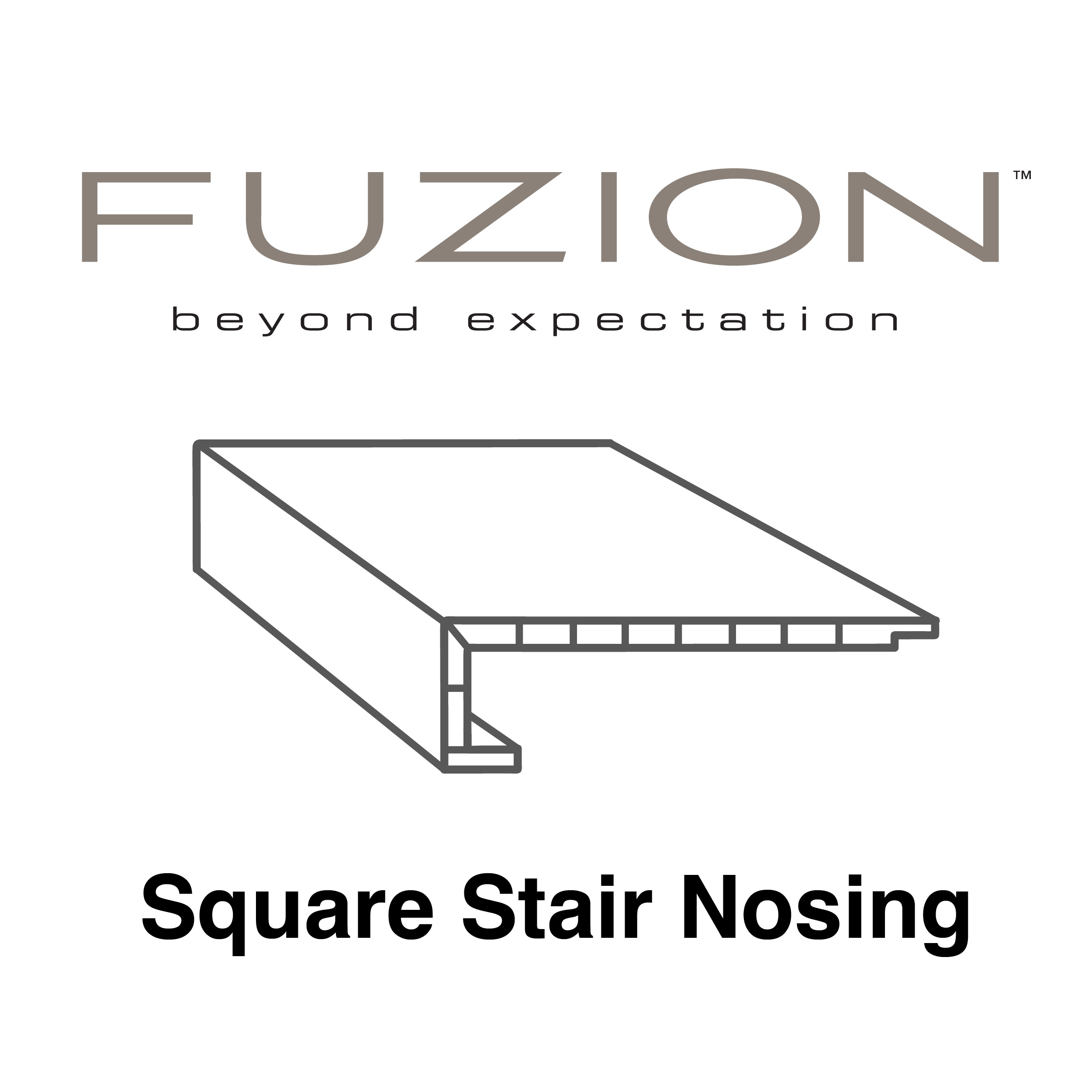 Vinyl Dynamix Premiere Lisbon Moulding Mate Square Stair Nose 94-1/2"