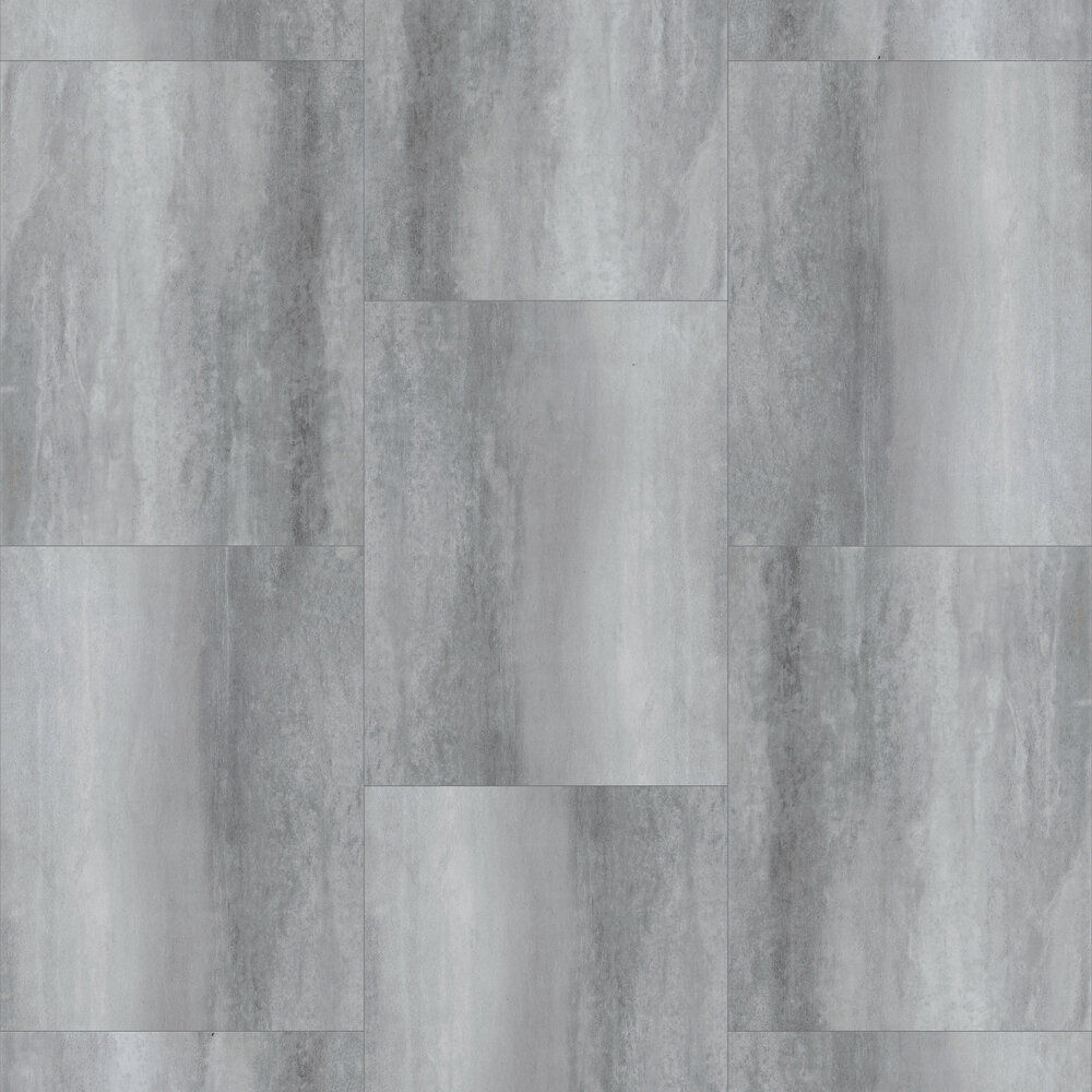 Tuiles de vinyle Patina Silver Stria Collé au sol 18" x 24"