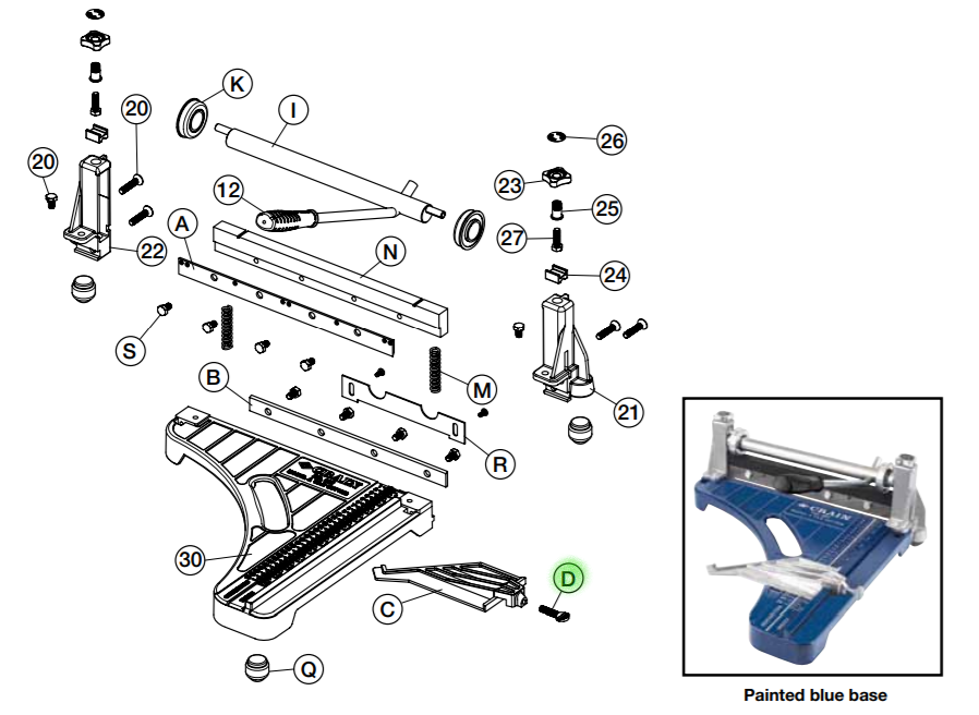 Tile Guide Wing Screw Only for No. 001