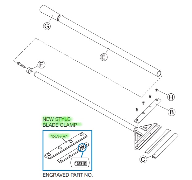 Blade Clamp with 4 Screws for No. 375 New Version