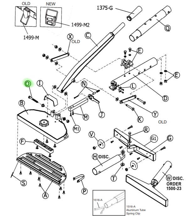 Set of 4 Handle Bolt for Nos. 499-500 (Pack of 4)
