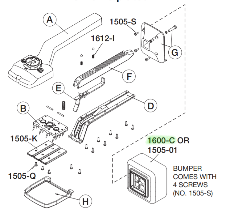 Thick Bumper with 4 Screws for No. 600