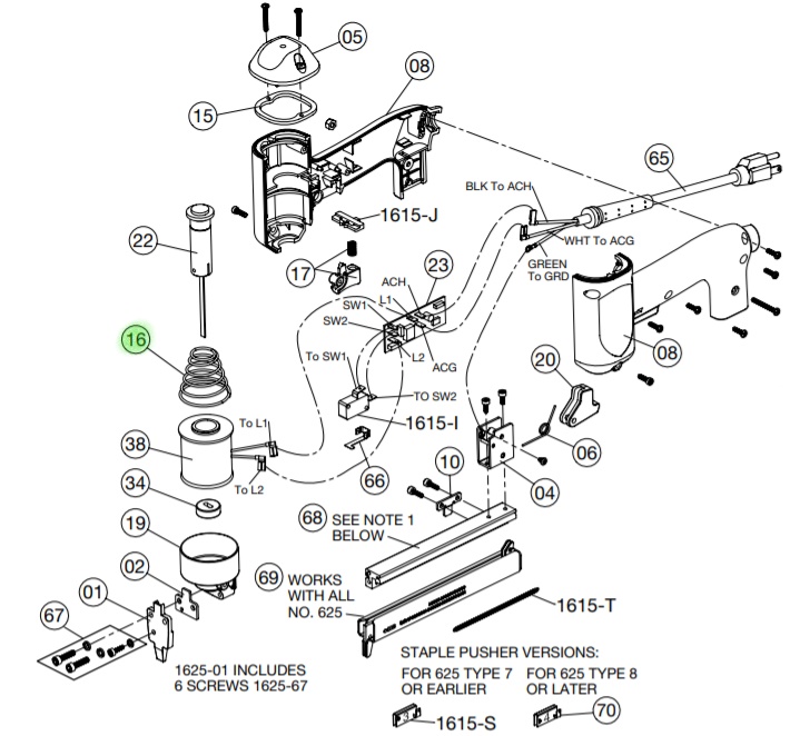 Driver Spring for No. 625