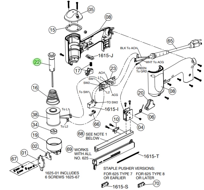 Driver Assembly for No. 625