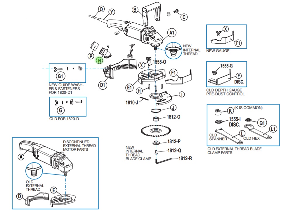Dust Port with screws for No. 820