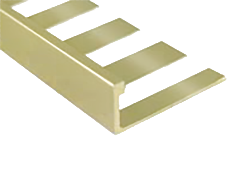 Flat Tile Edge Contour Bright Brass 3/8" (10 mm) x 8'