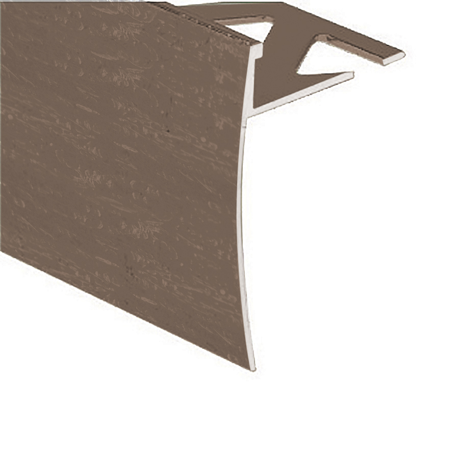 Tile Stair Nosing Aluminum Hammered Bright Brass 1/2" x 12'