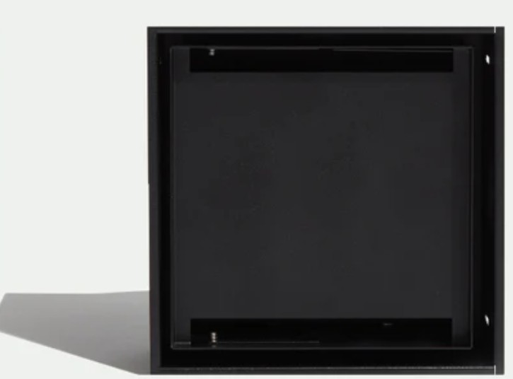 Support encastré invisible Luxe pour 2 prises Noir mat