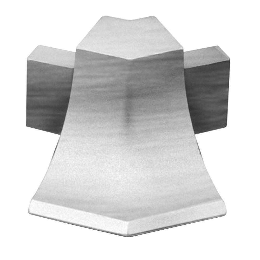 DILEX-AHKA Outside Corner 135° with 3/8" Radius Anodized Aluminum Brushed Chrome