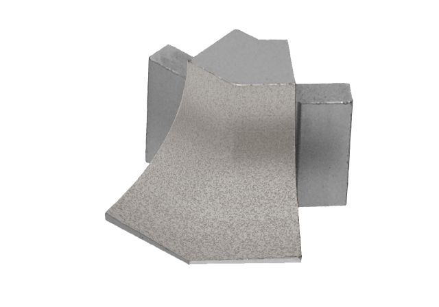 DILEX-AHKA Outside Corner 135° with 3/8" Radius Anodized Aluminum Greige