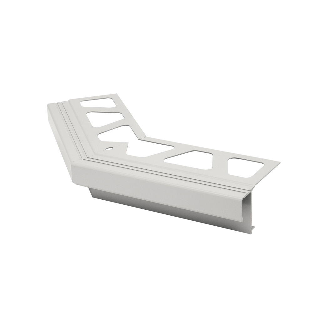 BARA-RAK Outside Corner 135° for Balcony Edging Profiles Aluminum Bright White