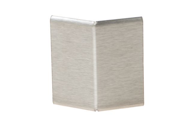 SCHIENE-STEP Outside Corner 135° with 1-1/2" Vertical Leg Stainless Steel (V2) Brushed 1/4" (6 mm) x 8' 2-1/2"
