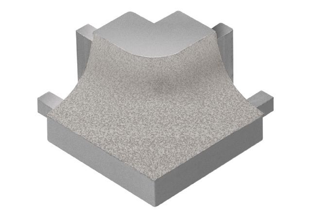 DILEX-AHK Coin extérieur rond 90° avec un radius de 3/8" Aluminium Grège