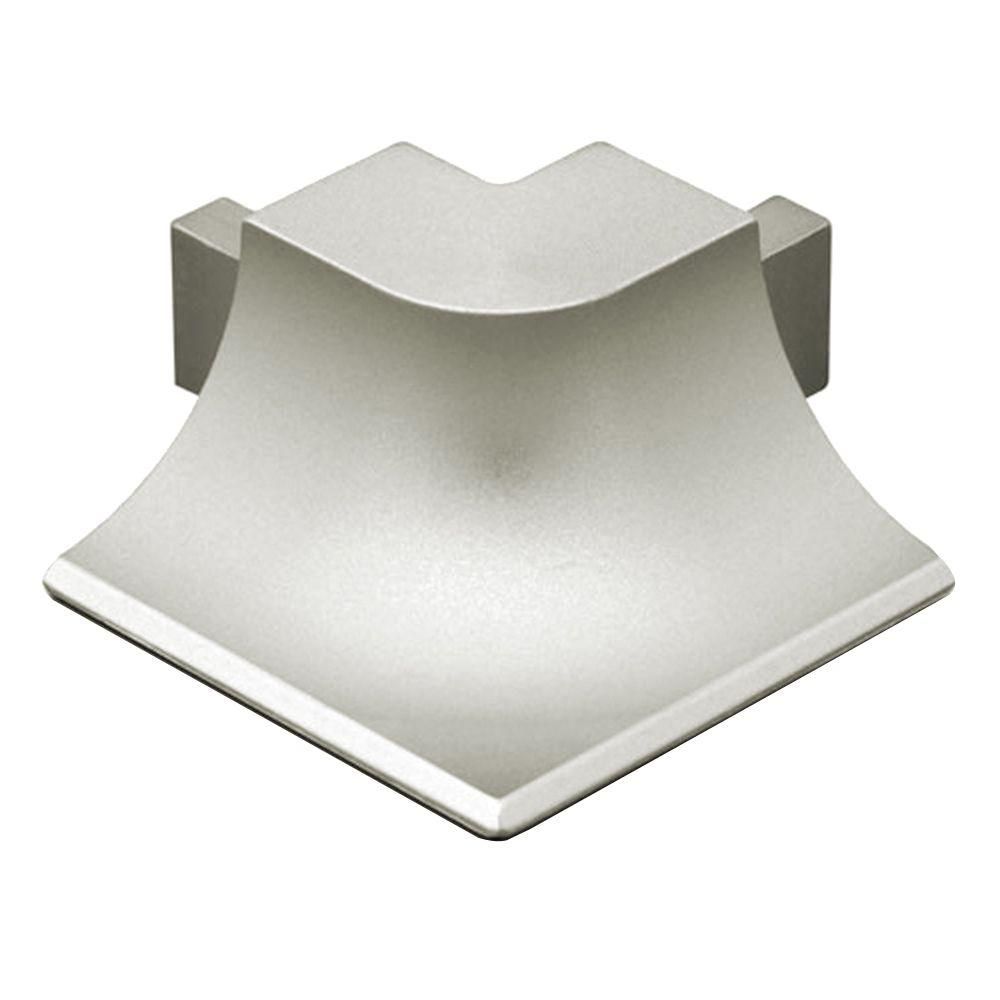 DILEX-AHKA Outside Corner 90° with 3/8" Radius Anodized Aluminum Matte Nickel