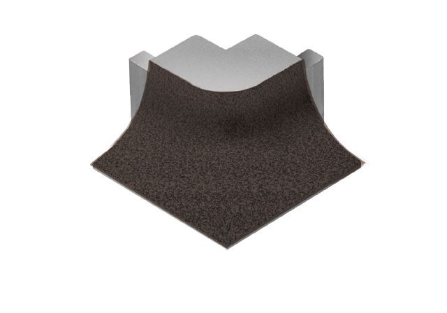 DILEX-AHKA Outside Corner 90° with 3/8" Radius Anodized Aluminum Dark Anthracite