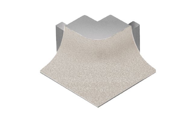 DILEX-AHKA Outside Corner 90° with 3/8" Radius Anodized Aluminum Ivory