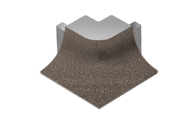 DILEX-AHKA Outside Corner 90° with 3/8" Radius Anodized Aluminum Light Anthracite