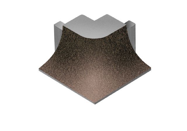 DILEX-AHKA Outside Corner 90° with 3/8" Radius Anodized Aluminum Bronze
