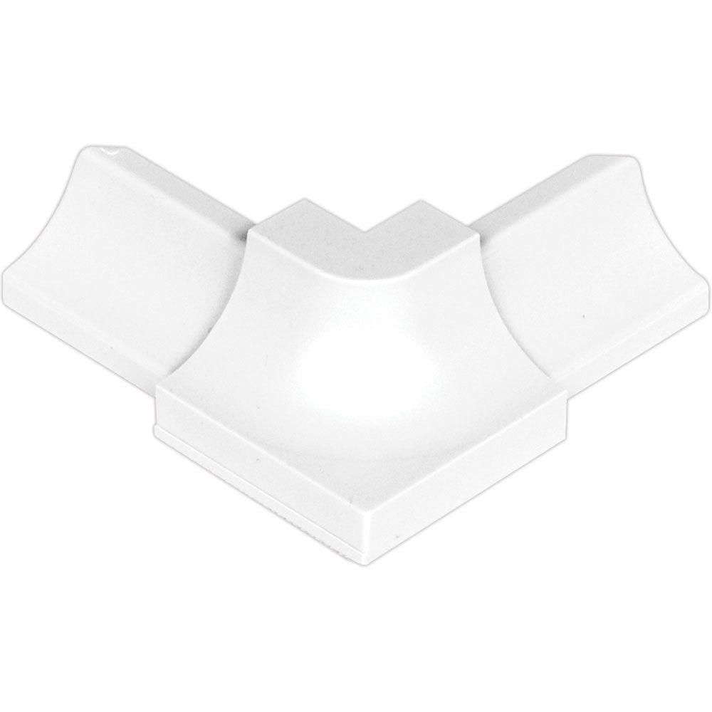 DILEX-PHK Outside Corner 90° with 3/8" Radius PVC Plastic Bright White