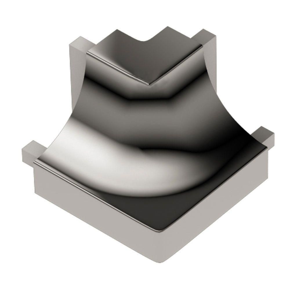 DILEX-AHK Coin extérieur carré 90° avec un radius de 3/8" Aluminium anodisé Chrome poli