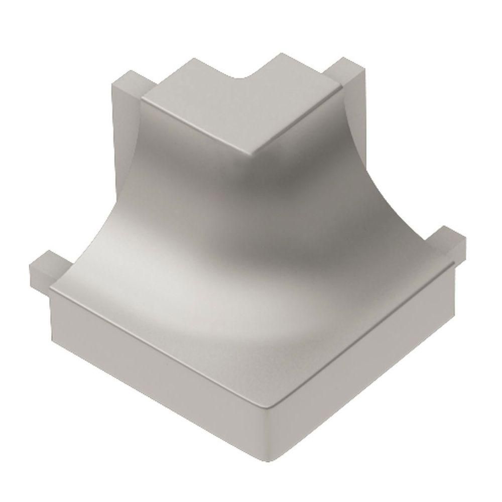 DILEX-AHK Coin extérieur carré 90° avec un radius de 3/8" Aluminium anodizé Nickel mat