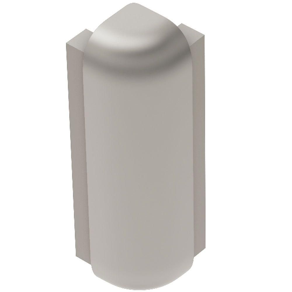 RONDEC-STEP Coin extérieur 90° avec ailette verticale de 1-1/2" Aluminium anodisé Nickel mat 3/8" (10 mm)
