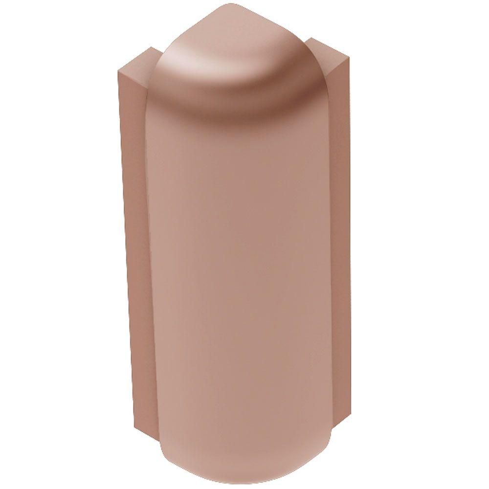 RONDEC-STEP Outside Corner 90° with 2-1/4" Vertical Leg Anodized Aluminum Satin Copper 5/16" (8 mm)
