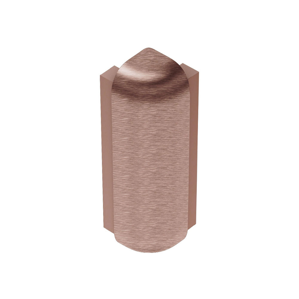 RONDEC-STEP Coin extérieur 90° avec ailette verticale de 1-1/2" Aluminium anodisé Cuivre brossé 5/16" (8 mm)