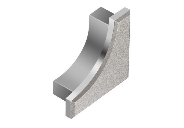 DILEX-AHK End Cap Aluminum Greige