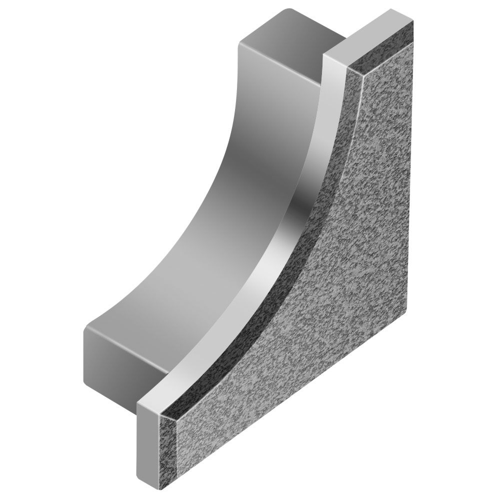 DILEX-AHK End Cap Aluminum Pewter