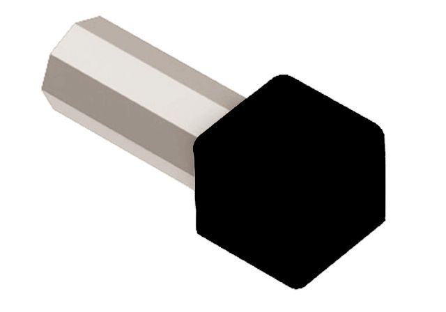 QUADEC Outside Corner 90° Anodized Aluminum Black 3/8" (10 mm)