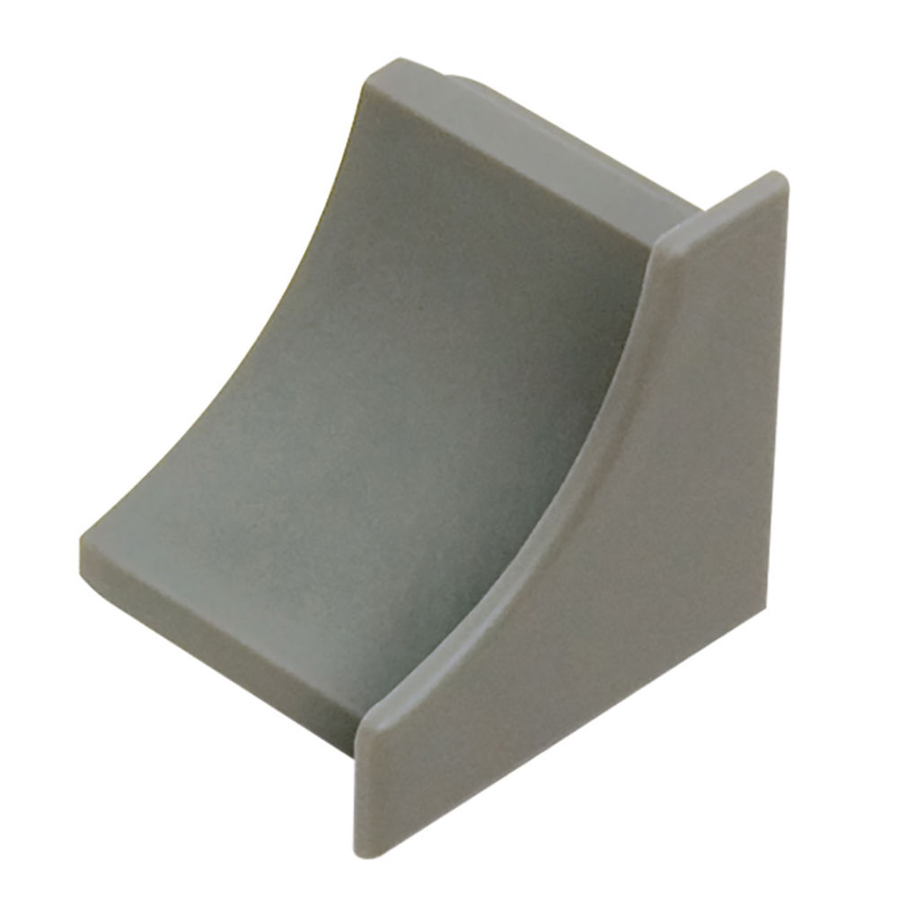 DILEX-HKW End Cap with 11/16" Radius PVC Plastic Grey