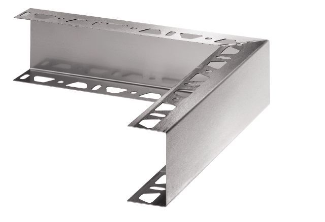 KERDI-BOARD-ZA Finishing U-Shaped Outside Corner 90° Stainless Steel (V2) Brushed 1-1/2" (38 mm)