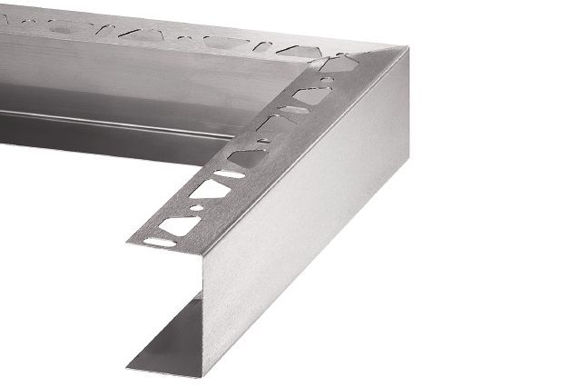 KERDI-BOARD-ZC Outside Corner 90° Stainless Steel (V2) Brushed 2" (50 mm)